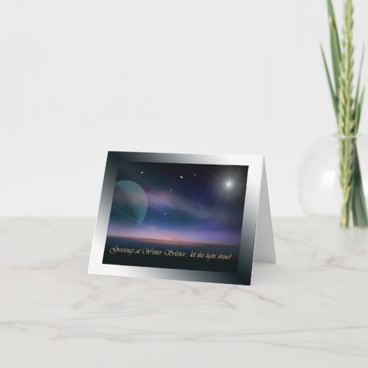 Cartes Pour Fêtes Annuelles Solstice d'hiver (Devant)