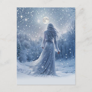 Cartes Pour Fêtes Annuelles Solstice d'hiver bohème neige fête de Yule