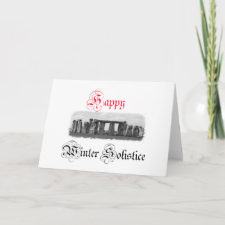 Cartes Pour Fêtes Annuelles Solstice d'hiver heureux Stonehenge