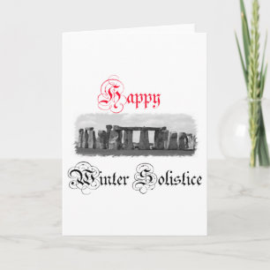 Cartes Pour Fêtes Annuelles Solstice d'hiver heureux Stonehenge