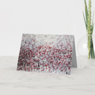 Cartes Pour Fêtes Annuelles Solstice d'hiver Poppies Abstraites en hiver, Gree