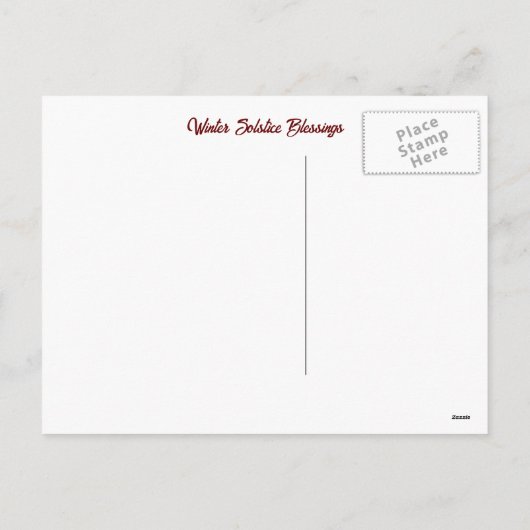 Cartes Pour Fêtes Annuelles Solstice d'hiver Yule Fox neige d'hiver (Dos)