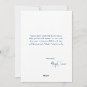 Cartes Pour Fêtes Annuelles Solstice hivernale de l'arbre de Yule en bois rust (Dos)