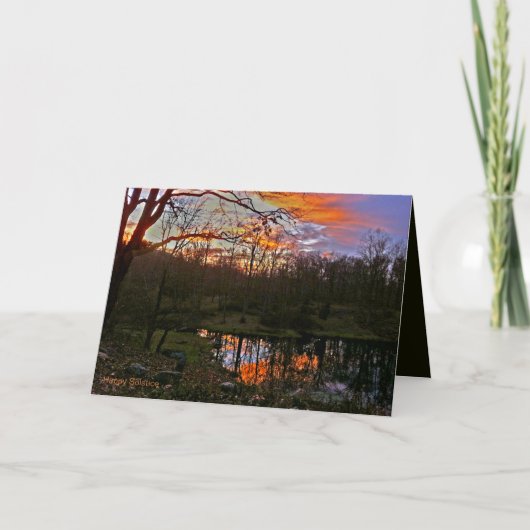 Cartes Pour Fêtes Annuelles Solstice pond fall reflects greeting card (Devant)