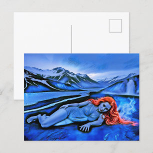 Cartes Pour Fêtes Annuelles "Sólvátra" - Flamme sous la glace