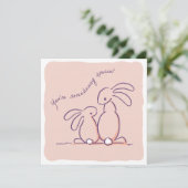Cartes Pour Fêtes Annuelles Somebunny Special - rabbit Valentine (Debout devant)