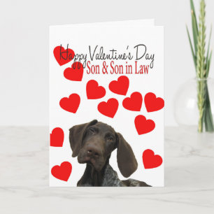 Cartes Pour Fêtes Annuelles Son et mari Grizzly Valentine Puppy Love