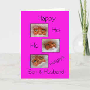 Cartes Pour Fêtes Annuelles son et mari heureux ho ho holigays gay x-mas card