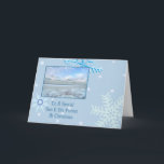 Cartes Pour Fêtes Annuelles Son et sa fiancée Winter Lake Christmas<br><div class="desc">carte</div>