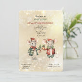 Cartes Pour Fêtes Annuelles Son et son petit Wedding shower de souris (Debout devant)