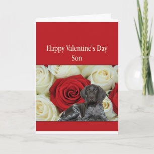 Cartes Pour Fêtes Annuelles Son Glossy Grizzly Valentine Puppy Love