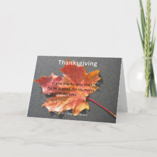 Cartes Pour Fêtes Annuelles Son Mercy Endureth Thanksgiving Psaume 107:1