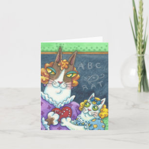 Cartes Pour Fêtes Annuelles SON N'Fitz Cats ENSEIGNANT'S PET VALENTINE CARD