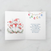 Cartes Pour Fêtes Annuelles Son Snow Globe Père Noël Elf Christmas (Intérieur)