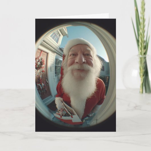 Cartes Pour Fêtes Annuelles Sonnette Santa (Devant)