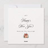 Cartes Pour Fêtes Annuelles Sonnettes de Noël peintes à la main et Noël vert (Dos)