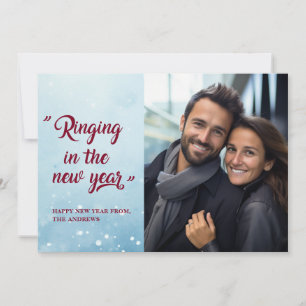 Cartes Pour Fêtes Annuelles "Sonnez au Nouvel An !" Photo fiançailles
