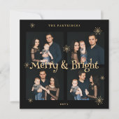 Cartes Pour Fêtes Annuelles Sophisticated & Exquisite Black and Golden Collage (Devant)