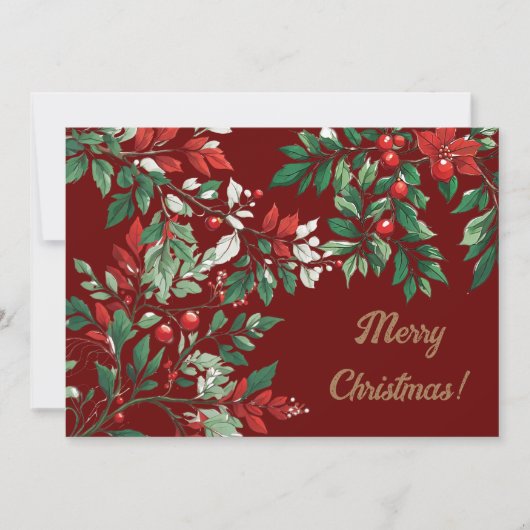 Cartes Pour Fêtes Annuelles Sorbier de Noël (Devant)