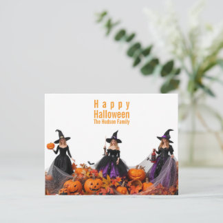 Cartes Pour Fêtes Annuelles Sorcery Halloween Family