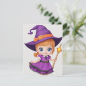 Cartes Pour Fêtes Annuelles Sorcière bébé (Debout devant)