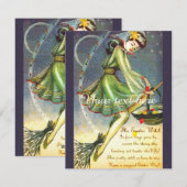 Cartes Pour Fêtes Annuelles Sorcière de Pâques tombée (Devant / Derrière)