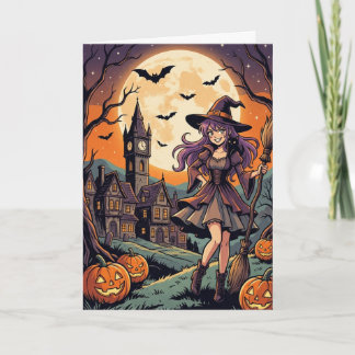 Cartes Pour Fêtes Annuelles Sorcière d'Halloween