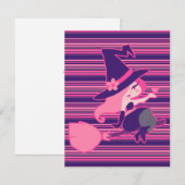 Cartes Pour Fêtes Annuelles Sorcière rose de la Saint-Valentin (Devant / Derrière)