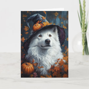 Cartes Pour Fêtes Annuelles Sorcière Samoyède Halloween