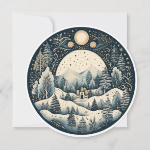 Cartes Pour Fêtes Annuelles Sortilège tranquille de l'hiver