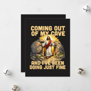 Cartes Pour Fêtes Annuelles Sortir de ma grotte La résurrection de Jésus