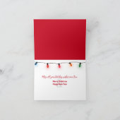 Cartes Pour Fêtes Annuelles Souhait de Noël rouge (Intérieur)
