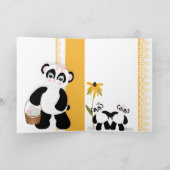Cartes Pour Fêtes Annuelles Souhait de Pâques de panda (Intérieur)