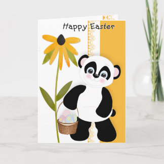 Cartes Pour Fêtes Annuelles Souhait de Pâques de panda