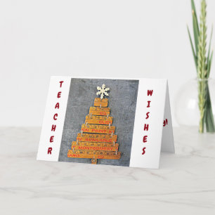 CARTES POUR FÊTES ANNUELLES SOUHAITE QUE *ENSEIGNANT* AIT UN NOËL SPÉCIAL
