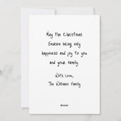 Cartes Pour Fêtes Annuelles Souhaitez-vous des vacances chaudes Noël (Dos)