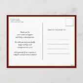 Cartes Pour Fêtes Annuelles Souhaitez-vous Joyeux Noël Rouge Script Business (Dos)