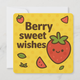 Cartes Pour Fêtes Annuelles Souhaits Berry Sweet - Meilleur Parfum fraise