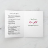 Cartes Pour Fêtes Annuelles Souhaits de Noël doux (Intérieur)