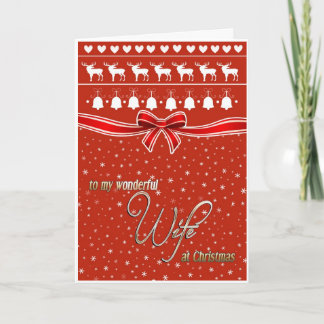 Cartes Pour Fêtes Annuelles Souhaits de Noël pour mon épouse merveilleuse