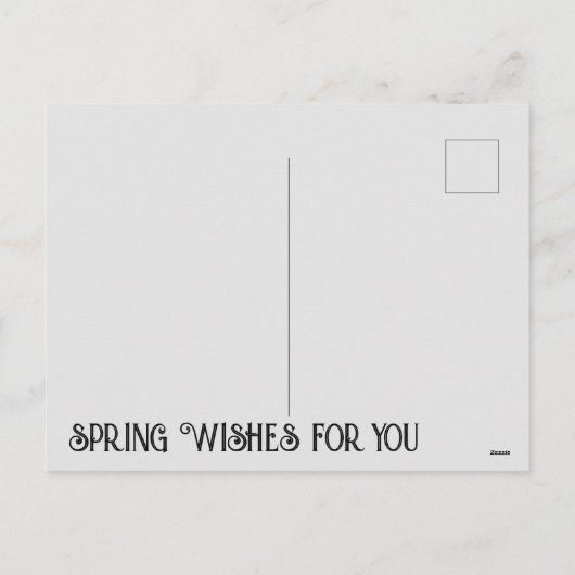 Cartes Pour Fêtes Annuelles Souhaits du printemps (Dos)