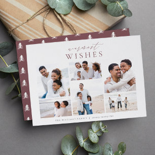 Cartes Pour Fêtes Annuelles Souhaits les plus chauds Élégant 6 Photo Collage N