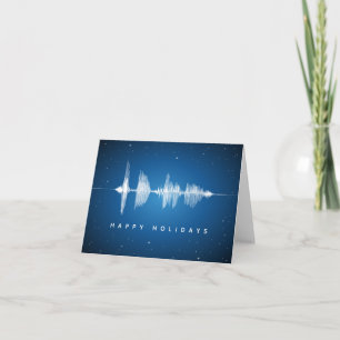 Cartes Pour Fêtes Annuelles Sound Waveform Music Happy Holidays Geek