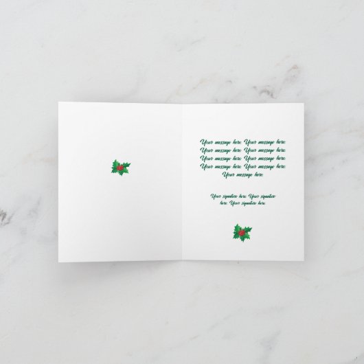 Cartes Pour Fêtes Annuelles Souriant Fancy AI Elfe de Noël avec chapeau supéri (Intérieur)