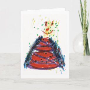 Cartes Pour Fêtes Annuelles Sourire d'arbre de Noël