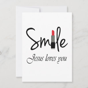 Cartes Pour Fêtes Annuelles sourire jésus vous aime