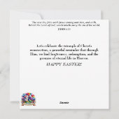 Cartes Pour Fêtes Annuelles Souris d'aquarelle gaie Floral Pâques Tea Party (Dos)