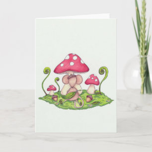 Cartes Pour Fêtes Annuelles Souris de champignons