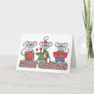 Cartes Pour Fêtes Annuelles Souris de Joyeux Noël