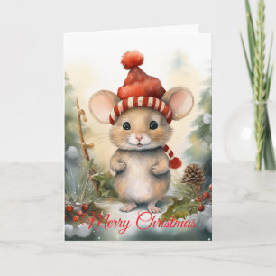 Cartes Pour Fêtes Annuelles Souris de Noël